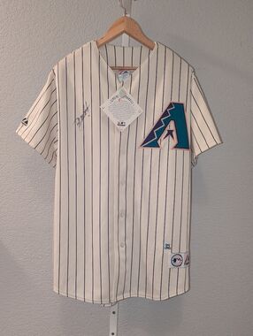 Brandon Lyon Signed Arizona Diamondbacks Vintage Majestic Jersey